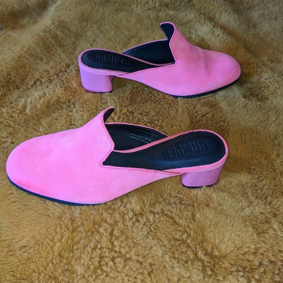 CAMPER Katie HOT PINK Nubuck slide - Picture 5 of 13